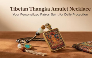 Tibetan Thangka Amulet Necklace