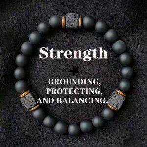 Unisex Matte Volcanic Stone Bracelet